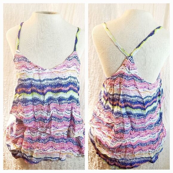 ella moss Multi-colored Layered Top Size Moss - Picture 1 of 8